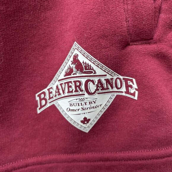 Beaver Canoe Burgundy Sweat Shorts Size M Cozy Classic - Picture 4 of 4